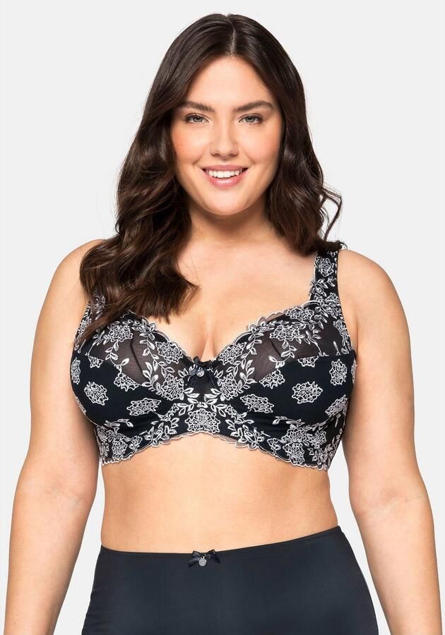 Sheego Beugel bh met borduurkant en meshinzetten - Foto 2