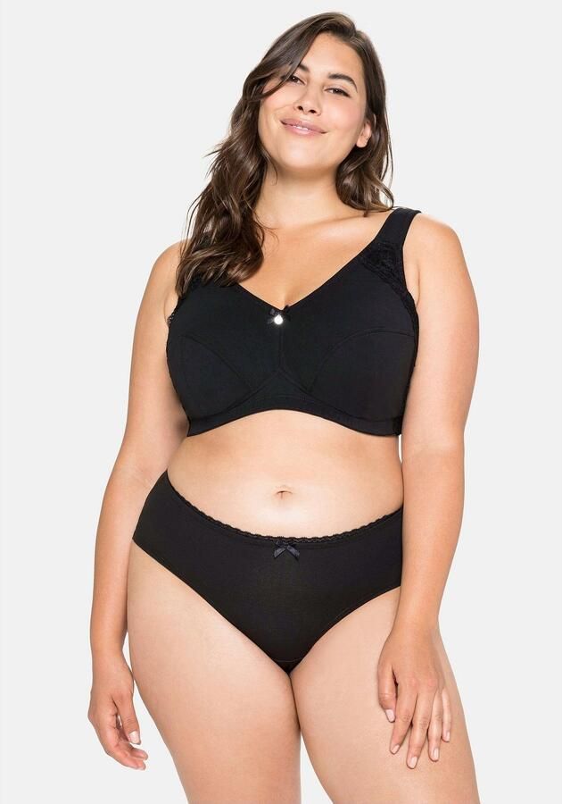 Sheego Bh zonder beugels met opzij kanten beleg