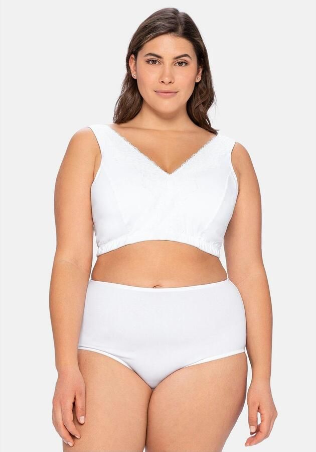 Sheego Bh zonder beugels in bustier model met kanten rand