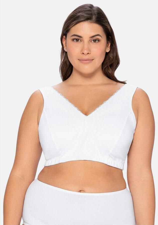 Sheego Bh zonder beugels in bustier model met kanten rand - Foto 2