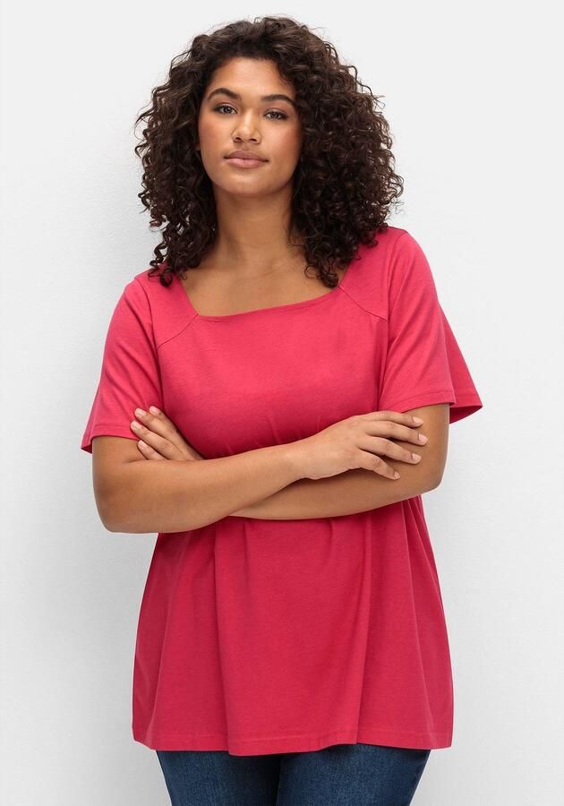 Sheego Shirt met korte mouwen T-shirt (1-delig)