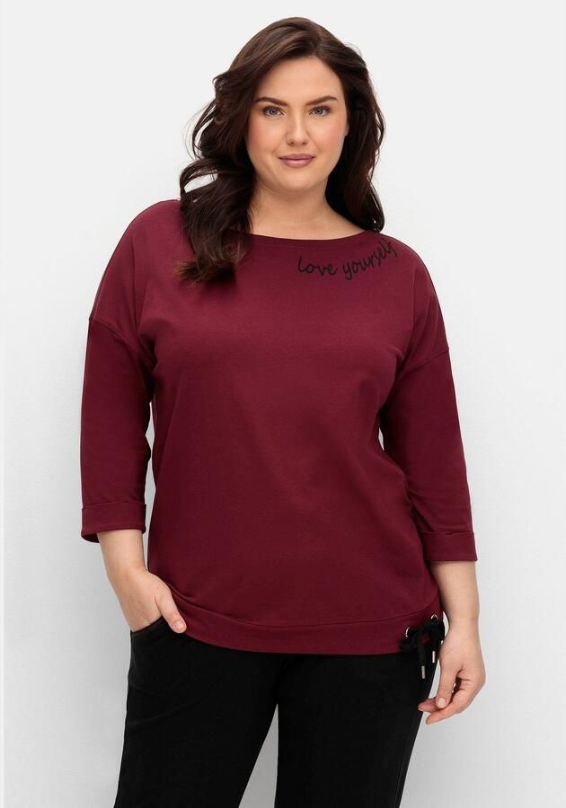 Sheego Shirt met lange mouwen (1-delig)