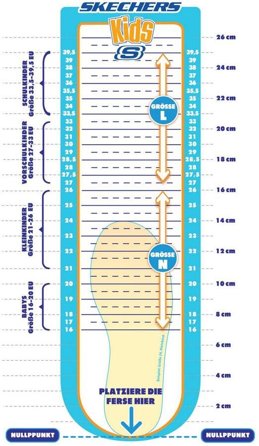 Skechers Babyschoentjes TWINKLE SPARKS LIGHTS sneaker knipperlicht klittenbandschoen met glitter maatsjabloon om te downloaden