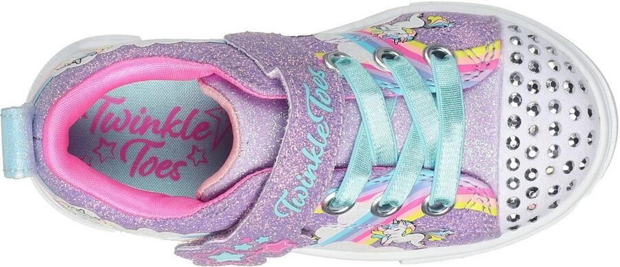 Skechers Babyschoentjes TWINKLE SPARKS JUMPIN CLOUDS blink -klittenbandschoenmet nagels maat sjabloon om te downloaden - Foto 5