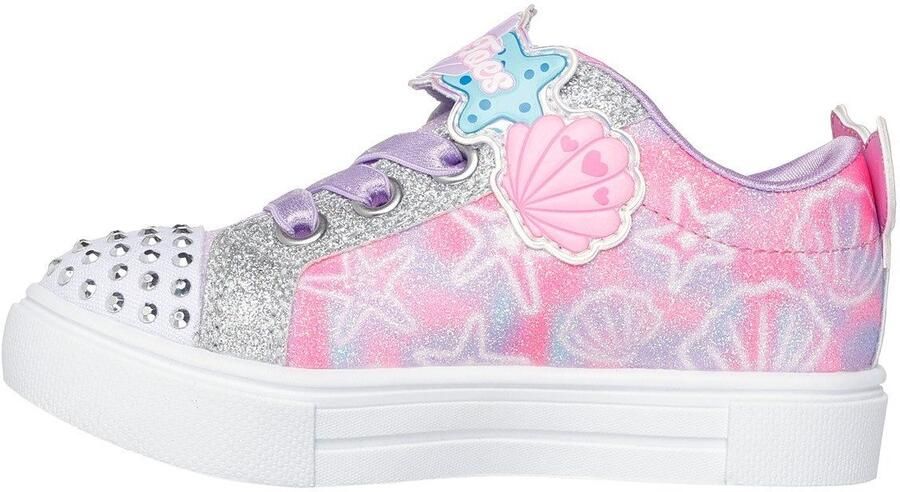 Skechers Babyschoentjes TWINKLE SPARKS LIGHTS sneaker knipperlicht klittenbandschoen met glitter maatsjabloon om te downloaden - Foto 3