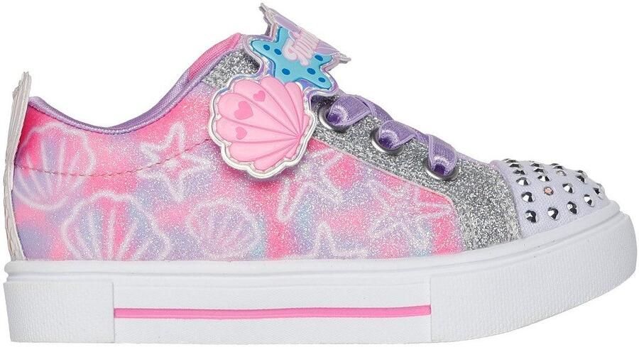 Skechers Babyschoentjes TWINKLE SPARKS LIGHTS sneaker knipperlicht klittenbandschoen met glitter maatsjabloon om te downloaden - Foto 4