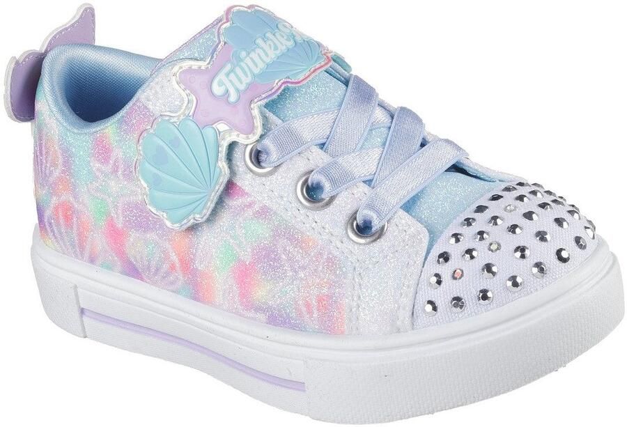 Skechers Babyschoentjes TWINKLE SPARKS LIGHTS sneaker knipperlicht klittenbandschoen met glitter maatsjabloon om te downloaden - Foto 6
