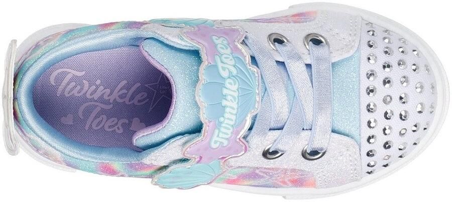 Skechers Babyschoentjes TWINKLE SPARKS LIGHTS sneaker knipperlicht klittenbandschoen met glitter maatsjabloon om te downloaden - Foto 5