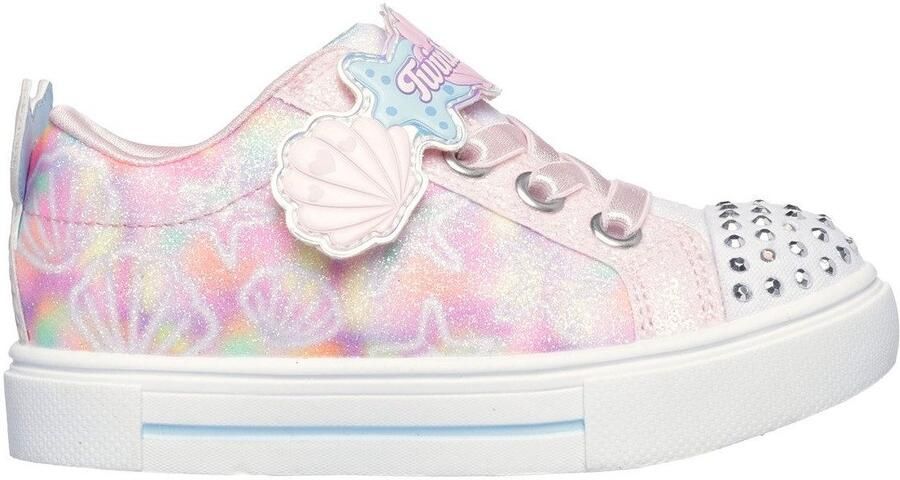 Skechers Babyschoentjes TWINKLE SPARKS LIGHTS sneaker knipperlicht klittenbandschoen met glitter maatsjabloon om te downloaden - Foto 2