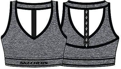 Skechers goknit sportbh grijs dames