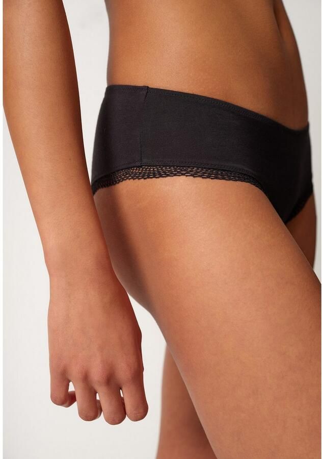 Skiny Hipster Classicotton vrouwelijk comfortabel elastisch met kant met stretch katoenmix (Set van 2)