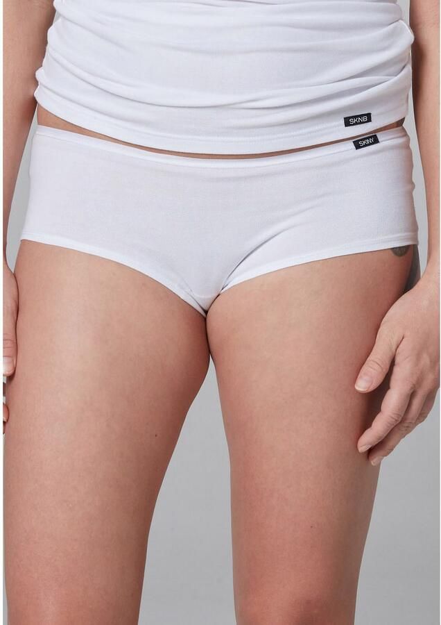 Skiny Hipster Katoen voordeel comfortabel plat elastiek heuphoogte katoenmix (2 stuks Set van 2)