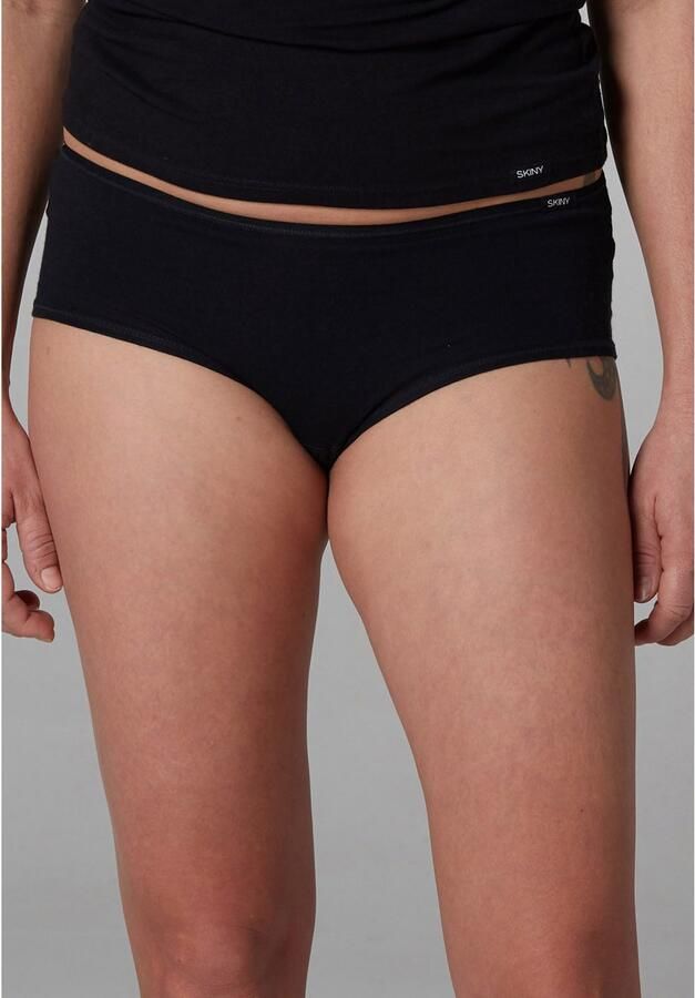 Skiny Hipster Katoen voordeel comfortabel plat elastiek heuphoogte katoenmix (2 stuks Set van 2)