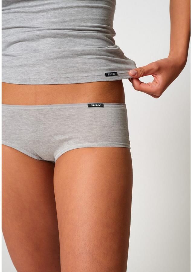 Skiny Hipster Katoen voordeel comfortabel plat elastiek heuphoogte katoenmix (2 stuks Set van 2)