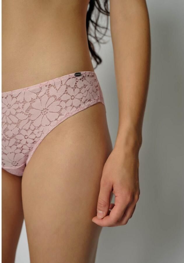 Skiny Rio-slip Wonderfulace comfortabel zacht elastisch licht transparant optiek met bloemen