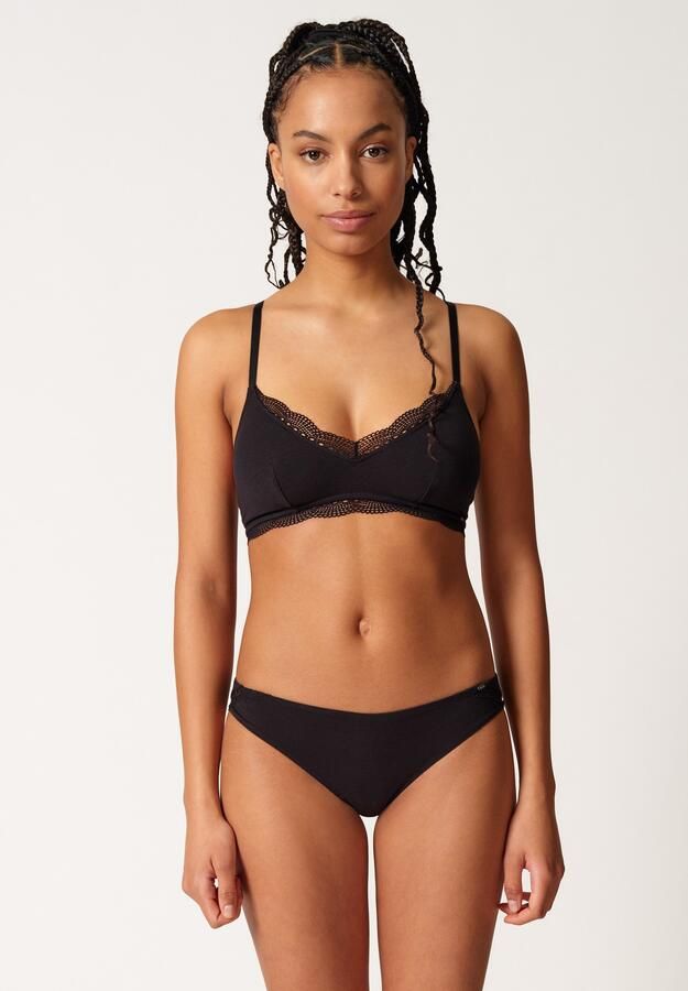 Skiny Soft-bh Classicotton V-hals uitneembare pads comfortabel katoenmix zonder beugel - Foto 2