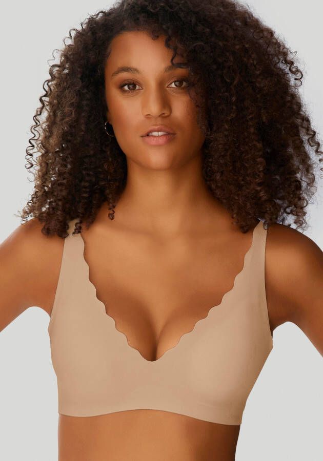 Sloggi Bralette-bh Zero Feel Wavy met leuke boogranden