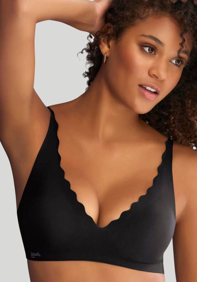 Sloggi ZERO Feel naadloze bralette met schulprand zwart