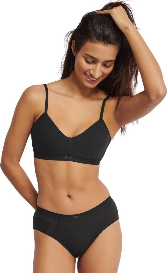 Sloggi Bh met steuncups EVER Ease temperatuurregulerend v-hals zacht katoenmix (set 1-delig) - Foto 4