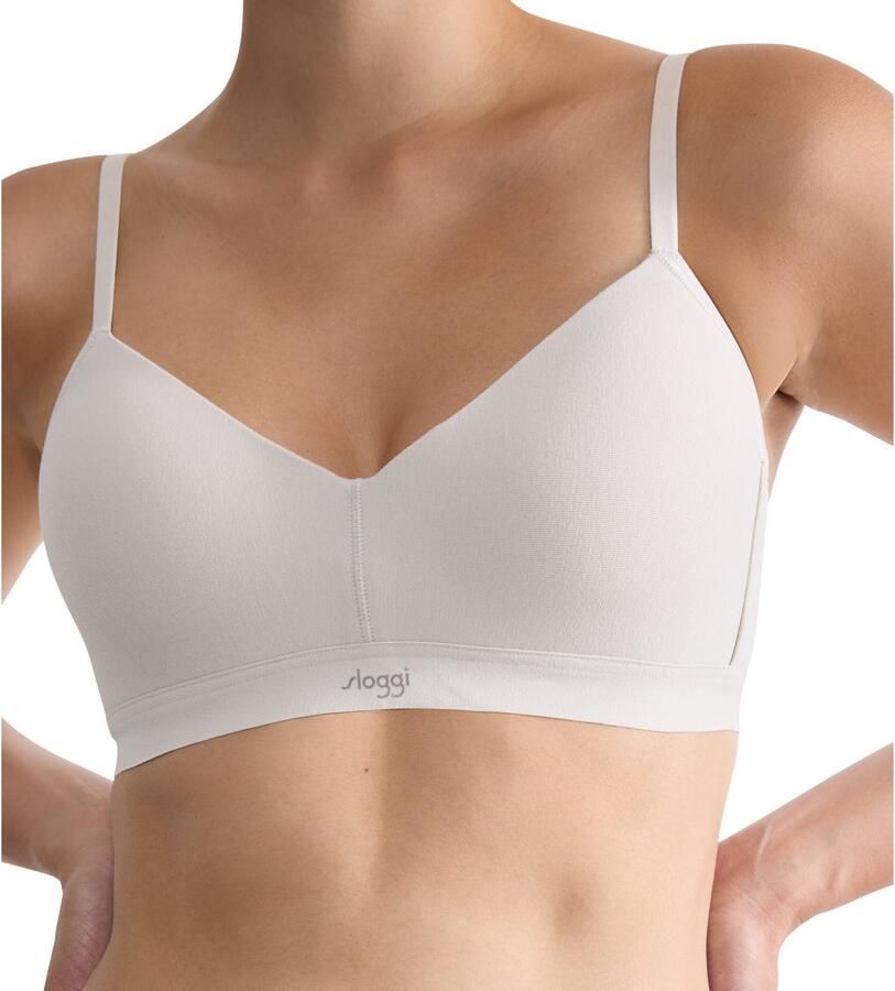 Sloggi Bh met steuncups EVER Ease temperatuurregulerend v-hals zacht katoenmix (set 1-delig)