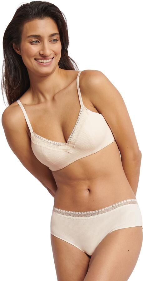 Sloggi Bh met steuncups GO Ribbed zachte ribstof kanten versiering gemiddelde steun katoenmix - Foto 5