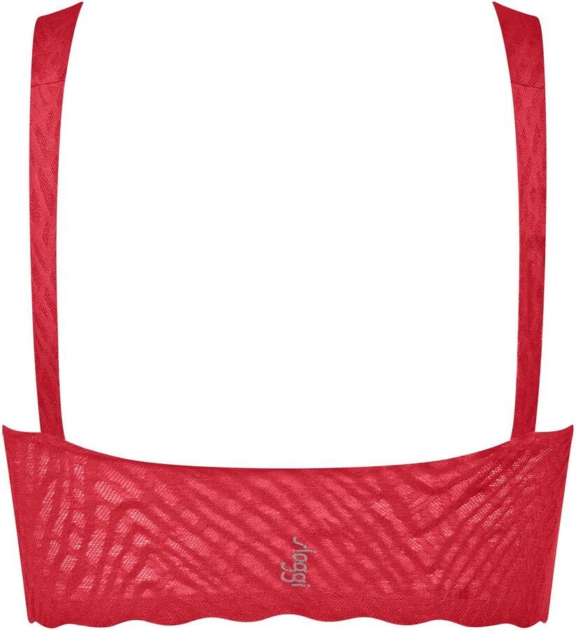 Sloggi Bralette ZERO Feel Bliss naadloos met kanten look v-hals uitneembare pads - Foto 3