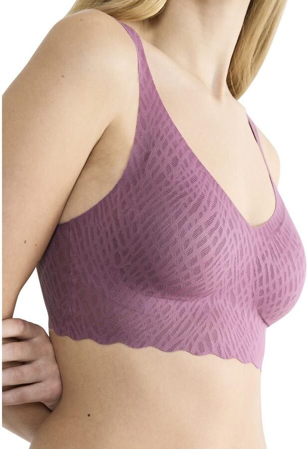 Sloggi Bralette ZERO Feel Bliss naadloos v-hals stretchkant uitneembare pads (set 1-delig) - Foto 3
