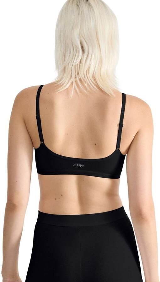 Sloggi Bustier GO Daily Cotton Glans-effect details gladde platte elastische onderborstband - Foto 4