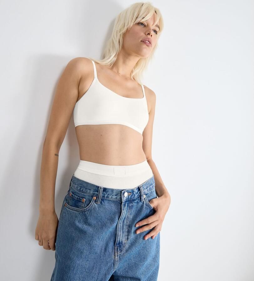 Sloggi Bustier GO Daily Cotton Glans-effect details gladde platte elastische onderborstband - Foto 4