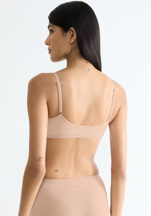 Sloggi Bustier GO Daily Cotton Glans-effect details gladde platte elastische onderborstband - Foto 2