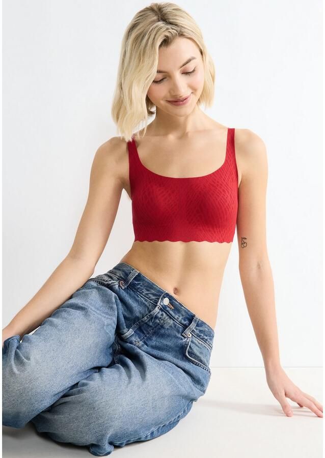 Sloggi Bustier ZERO Feel Bliss naadloos stretchkant uitneembare pads ademend - Foto 2