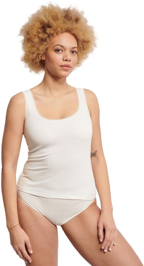 Sloggi Hemd Go fijne kantdetails diepe ronde hals brede bandjes zacht (Set van 2) - Foto 4