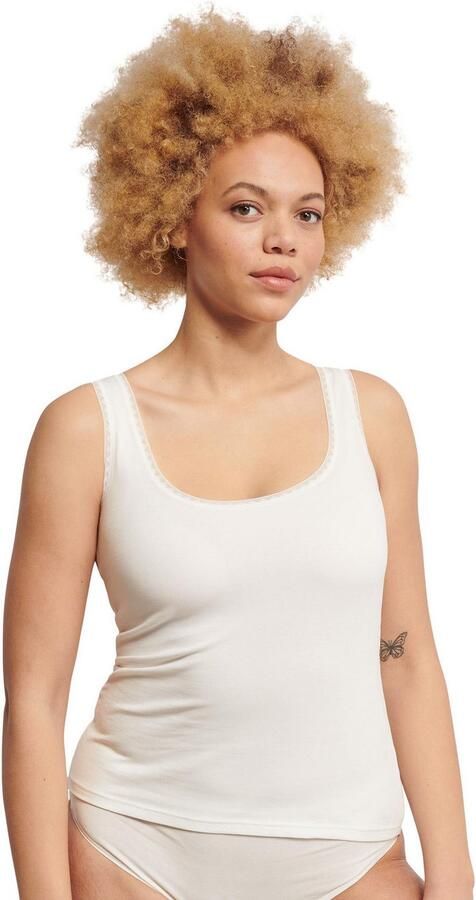 Sloggi Hemd Go fijne kantdetails diepe ronde hals brede bandjes zacht (Set van 2) - Foto 5