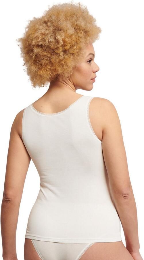 Sloggi Hemd Go fijne kantdetails diepe ronde hals brede bandjes zacht (Set van 2) - Foto 3