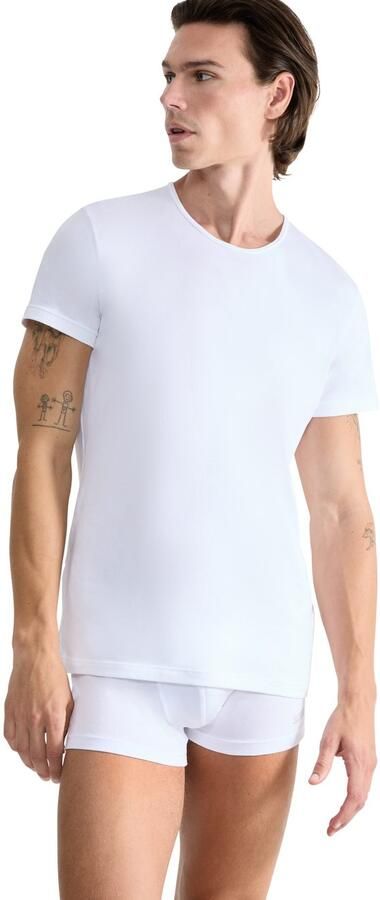 Sloggi Hemd Men 24 7 diepe ronde halslijn korte mouw katoenmix (Set van 2) - Foto 5