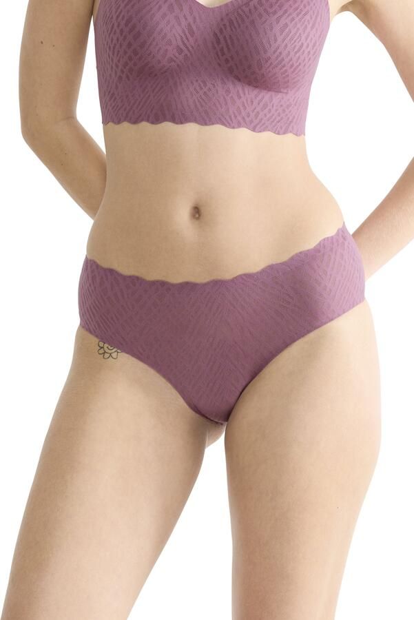 Sloggi Hipster ZERO Feel Bliss golvende free-cut-randen lage taille elastisch kant met grafisch dessin - Foto 6