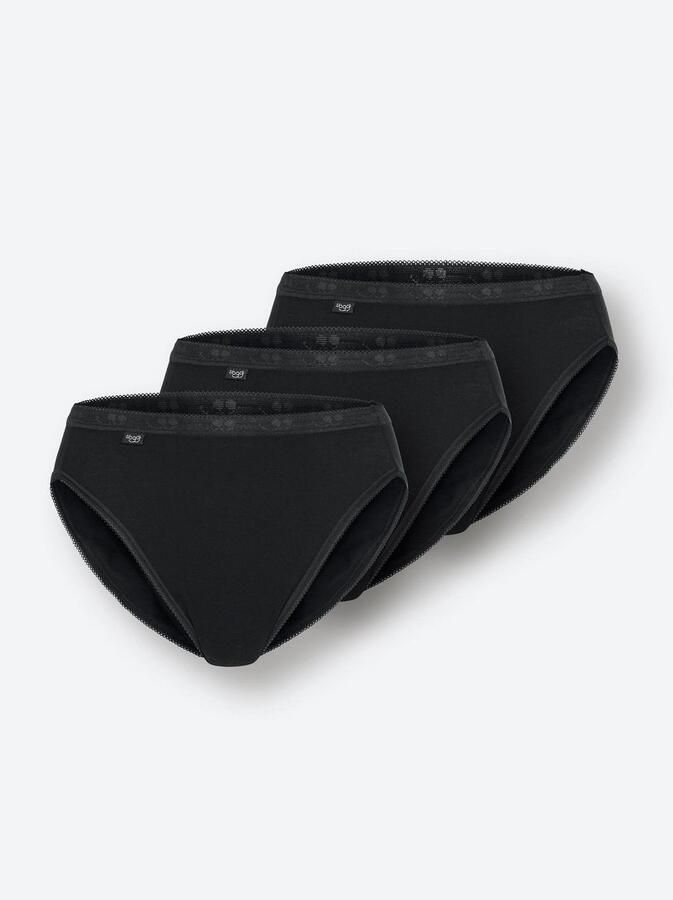 Sloggi Tai slip Basic + elastische band zachte naden katoenmix ademend (3 stuks)