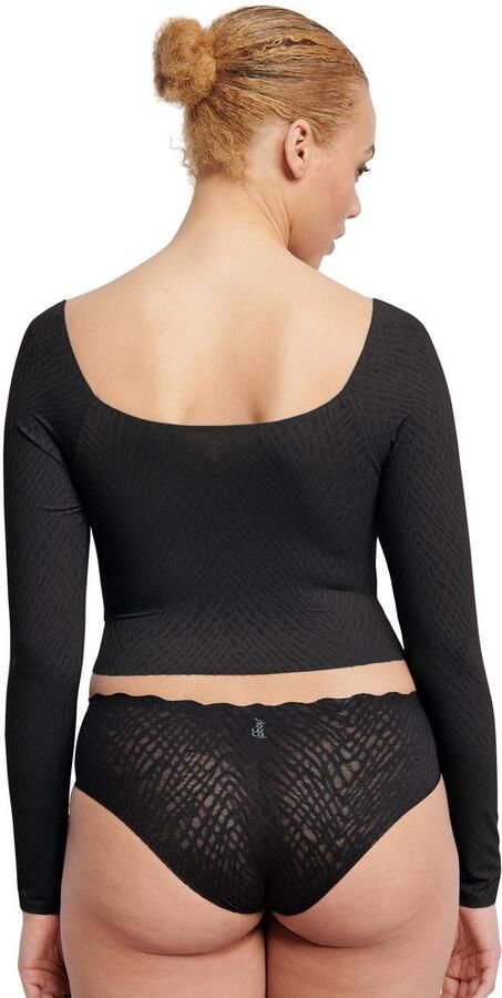 Sloggi Longsleeve ZERO Feel Bliss naadloos met kanten look zacht elastisch - Foto 3