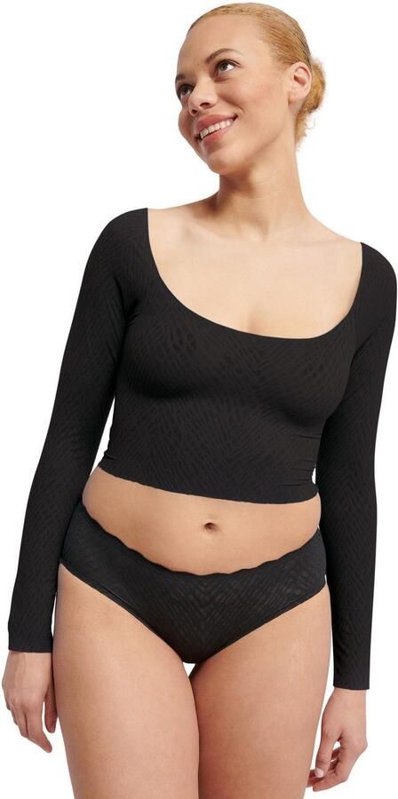 Sloggi Longsleeve ZERO Feel Bliss naadloos met kanten look zacht elastisch - Foto 4