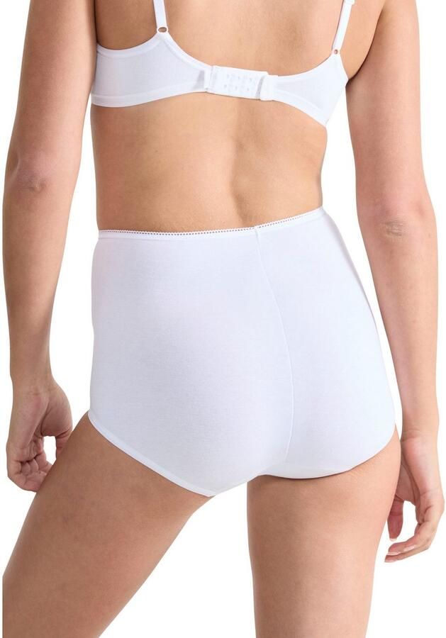 Sloggi Maxislip 24 7 Cotton hoger gesneden pasvorm elastisch kant ondoorzichtig zacht (Set van 3) - Foto 3