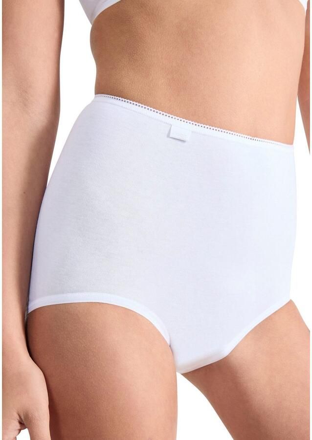 Sloggi Maxislip 24 7 Cotton hoger gesneden pasvorm elastisch kant ondoorzichtig zacht (Set van 3) - Foto 2