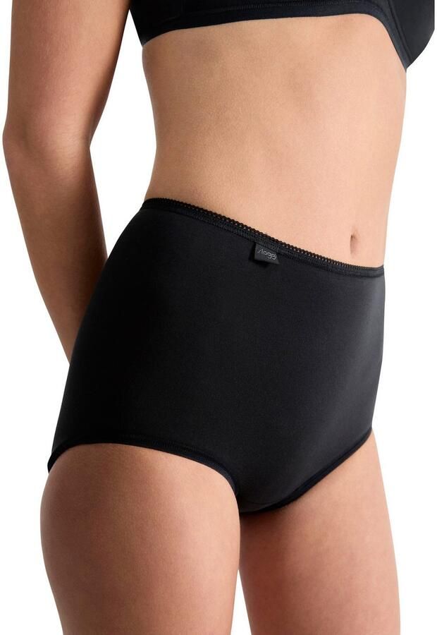 Sloggi Maxislip 24 7 Cotton hoger gesneden pasvorm elastisch kant ondoorzichtig zacht (Set van 3) - Foto 3