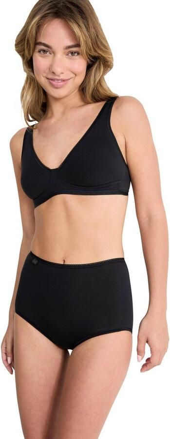 Sloggi Maxislip 24 7 Cotton hoger gesneden pasvorm elastisch kant ondoorzichtig zacht (Set van 3) - Foto 7