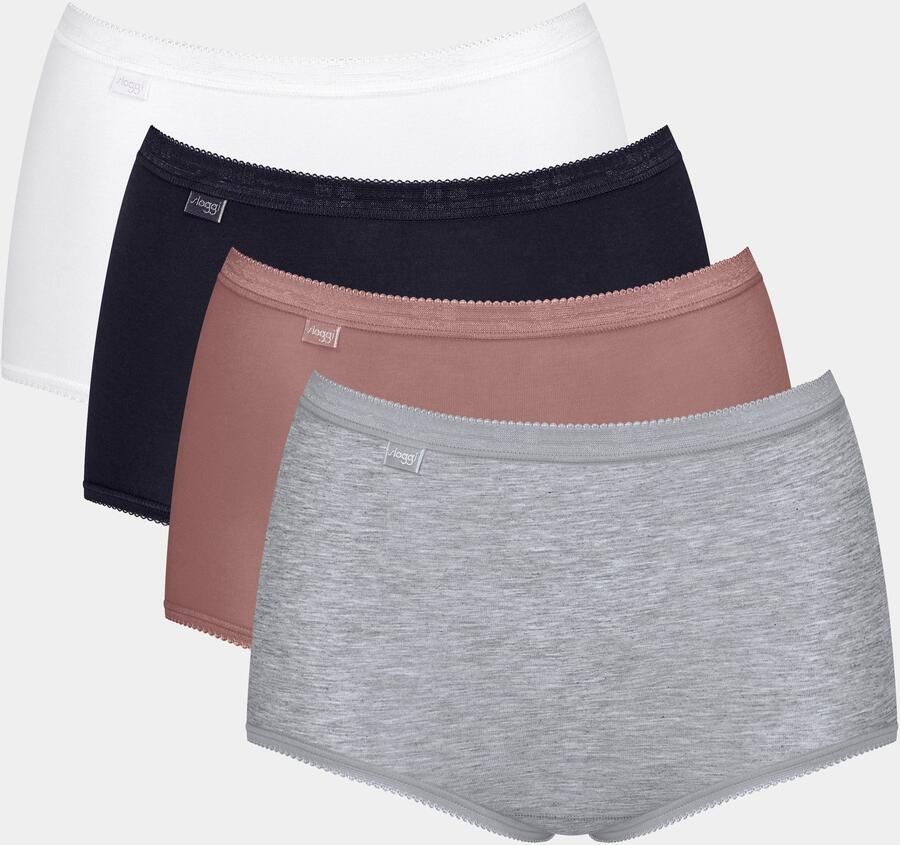Sloggi Maxislip Basic + Katoenmix zachte naden hoge taille elastisch (Set van 4) - Foto 7