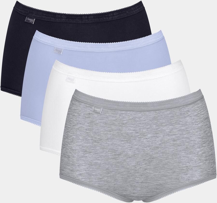 Sloggi Maxislip Basic + Katoenmix zachte naden hoge taille elastisch (Set van 4) - Foto 7