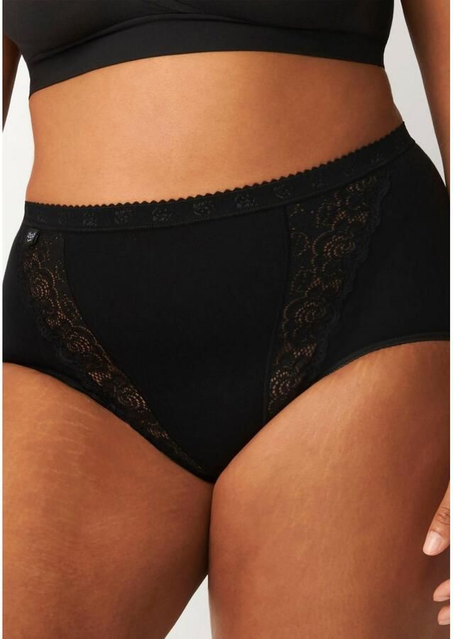 Sloggi Maxislip Chic elastische kanten inzetstukken vrouwelijk katoenmix elastisch (4 stuks Set van 4) - Foto 6