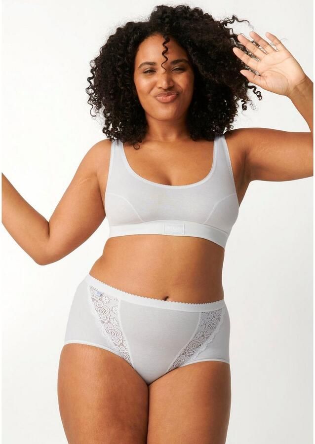 Sloggi Maxislip Chic elastische kanten inzetstukken vrouwelijk katoenmix elastisch (4 stuks Set van 4) - Foto 4