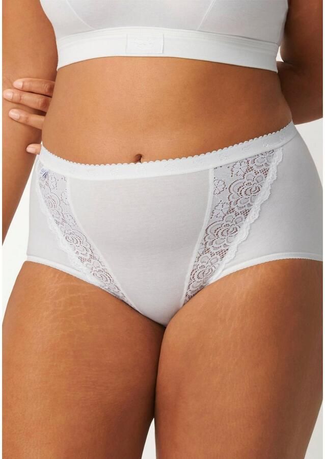 Sloggi Maxislip Chic elastische kanten inzetstukken vrouwelijk katoenmix elastisch (4 stuks Set van 4) - Foto 5