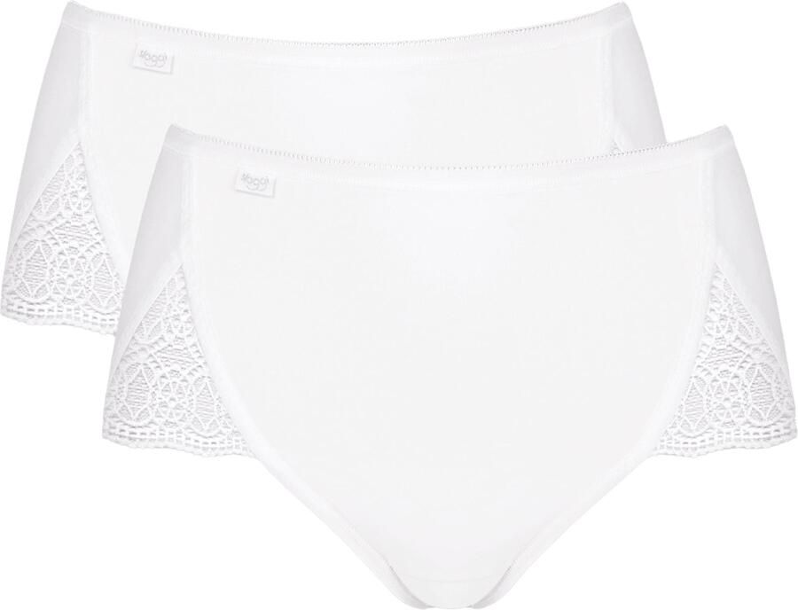 Sloggi Maxislip Pure Sense Luxe vrouwelijk kant microvezel hoog uitgesneden (Set van 2) - Foto 3