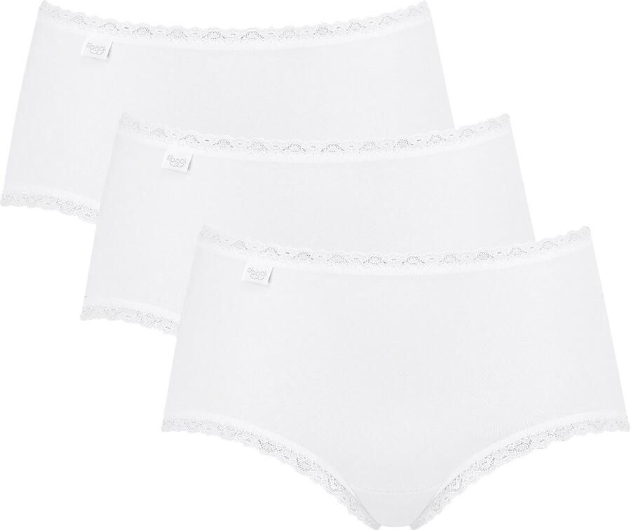 Sloggi Midislip 24 7 Cotton Lace met delicaat kant katoenmix. ondoorzichtig heupmodel (3 stuks) - Foto 5
